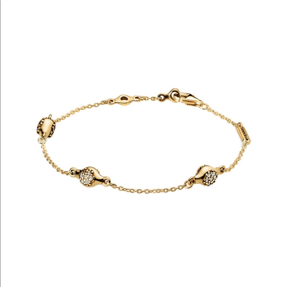 Pandora Modern LovePods Bracelet, Clear CZ - Picture 1 of 2